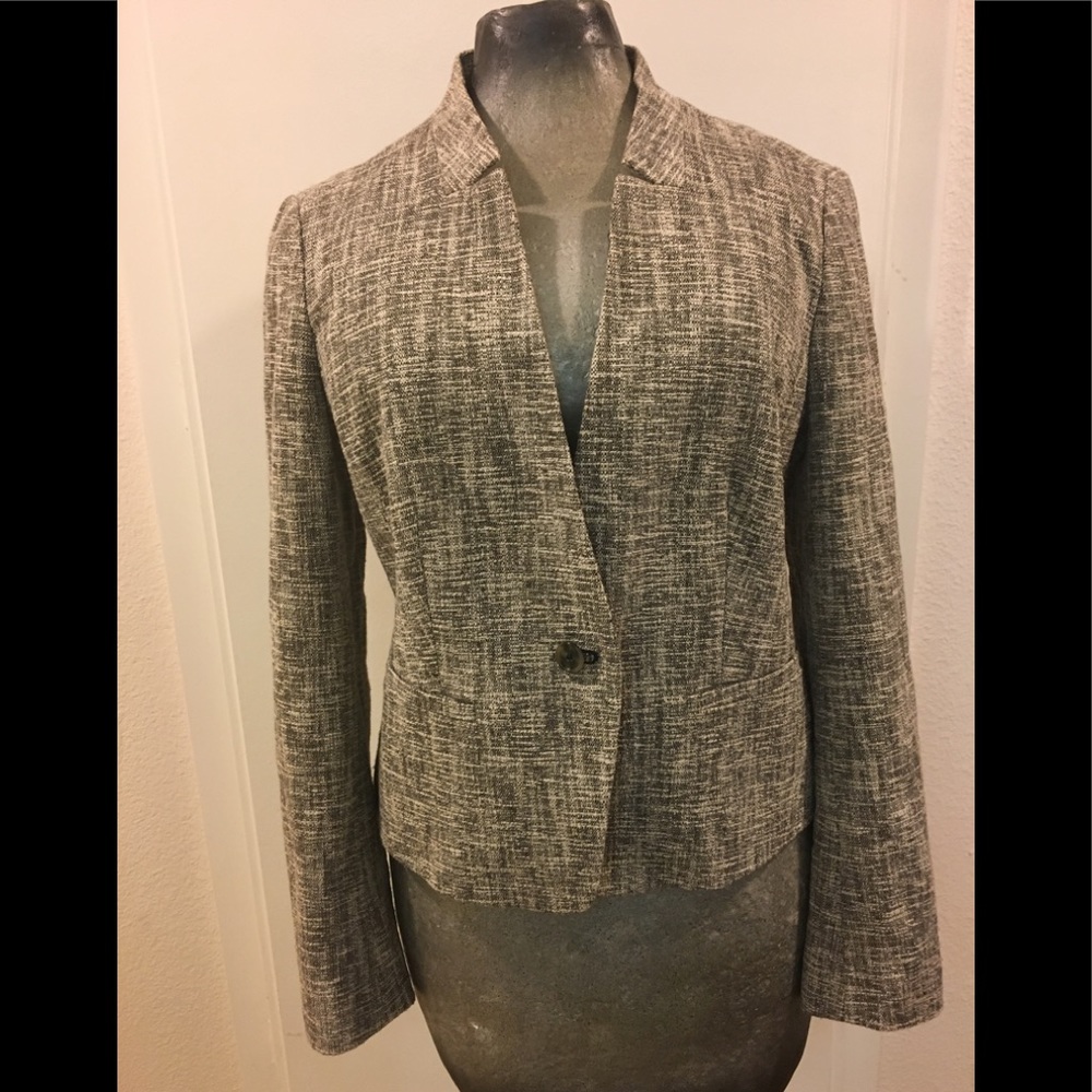Loft collarless blazer